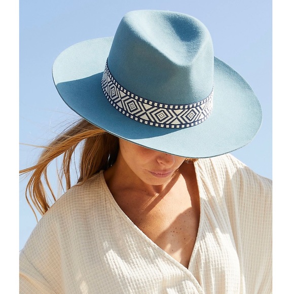 Free People Accessories - NEW Free People Loren Pattern Band felt hat